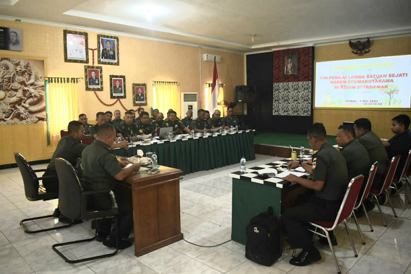 Kasrem 073/Makutarama Pimpin Penilaian Lomba Satuan SEJATI di Kodim 0716/Demak 